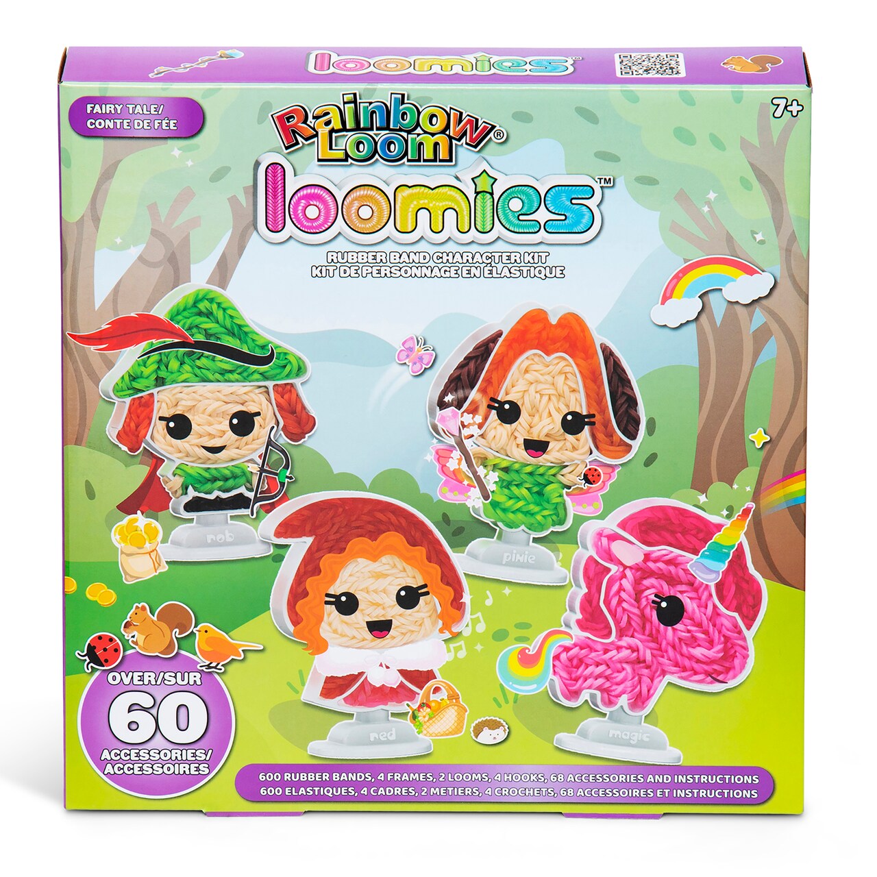 Rainbow Loom: Loomies Fairy Tale Figurines - 4 Character Rubber Band Kit - Create 4 Themed Characters, DIY Craft Kit, Great For Parties, Kids Ages 7+